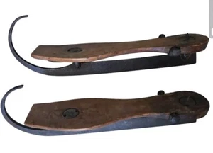 Antique Kleine's Newark N.J. 1800s Wood & Steel Ice Skates Excellent Condition  - Picture 1 of 9