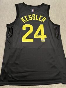 BECKETT COA WALKER KESSLER Autographed Utah Jazz Basketball Jersey #24