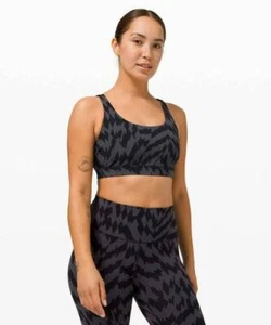 Lululemon Voltage Graphite Grey Black Energy Bra SZ 6 - Picture 1 of 6