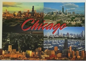 Chicago Skyline Postcard Illinois IL - Picture 1 of 2
