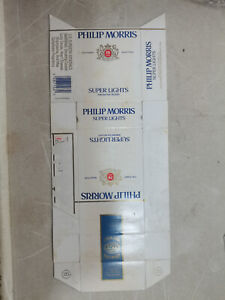 opened empty cigarette hard pack--84 mm-USA-Philip Morris