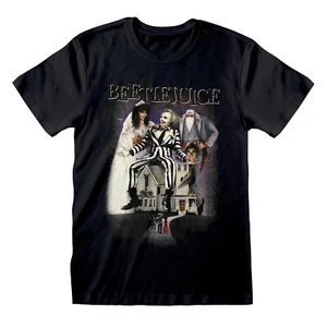Camiseta Beetlejuice Negra Póster de Película Nueva Tim Burton Betelgeuse Oficial L XL - Imagen 1 de 4