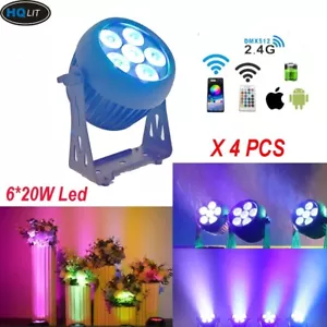 USA DDP Uplight 6x20W 6in1 Wasserdicht Akku Kabellos Par Licht Außen Bühne - Bild 1 von 16