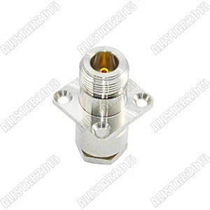 N Female 4 Hole Panel Mount Clamp RF Connector For RG214 RG213 RG8 LMR400 Cable - Picture 1 of 5