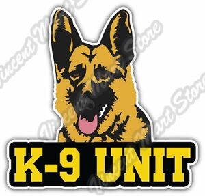 K-9 Unit US Army Police Dog German Shepherd Car Bumper Vinyl Sticker Decal 4"X5"