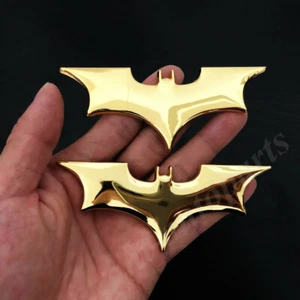4pcs Metal Golden Batman Dark Knight Mask Car Trunk Emblem Badge Decals Sticker - Picture 1 of 4