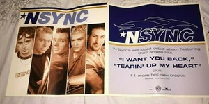 NSYNC: Promo glänzendes Pressematerial/ausklappbar: 24"x 24": selbstbetitelt ~ Vintage  - Bild 1 von 6