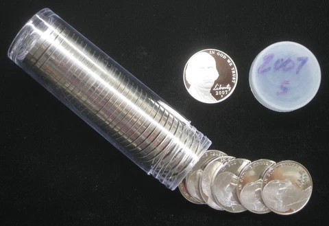 2007-S Proof Jefferson Nickel 40pc Roll Cover