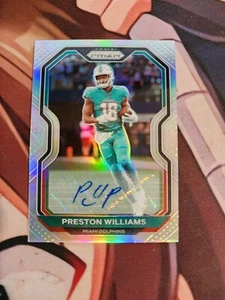Autografo 2020 Panini Prizm NFL Preston Williams Argento #11 Dolphins A45 - Foto 1 di 2