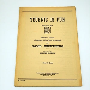 1943 Technic Is Fun David Hirschberg Piano Sheet Music book - Missing Cover READ - Picture 1 of 16