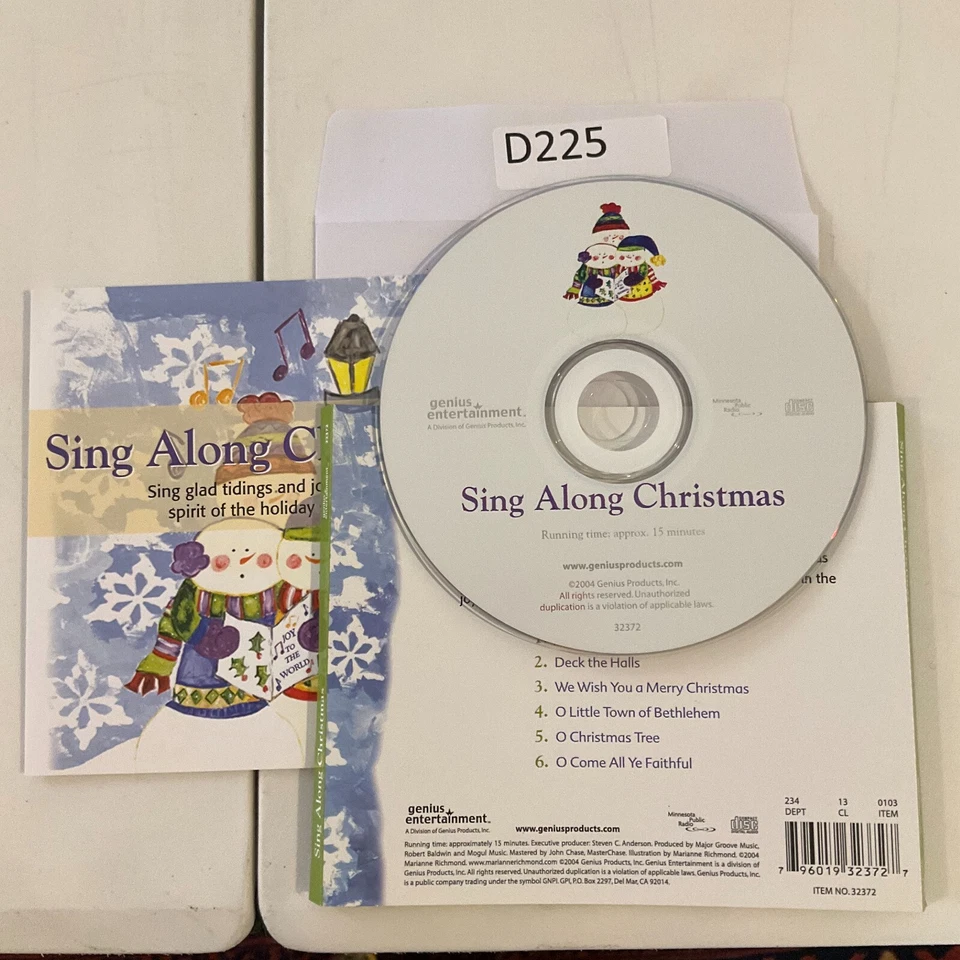 Sing Along Christmas : Various Artists - CD No Case No Tracking #D225 Foto 1 de 1