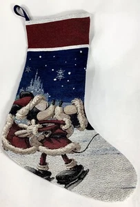 Calza di Natale DISNEY PARKS che bacia Topolino e Minnie arazzo nuova senza etichette - Foto 1 di 5