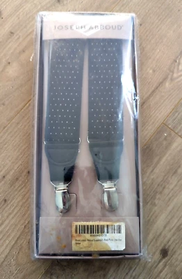 Nuevo De Colección. SUSPENDEDORES JOSEPH ABBOUD negros con lunares blancos talla única sellados-A1 Foto 1 de 4