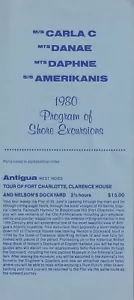 m/s Carla C MTS Danae Daphne s/s Amerikanis 1980 Vintage Brochure - Picture 1 of 2