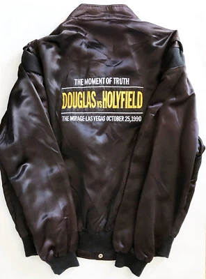 Chaqueta grande vintage Evander Holyfield vs. Buster Douglas boxeo lucha espejismo Foto 1 de 2