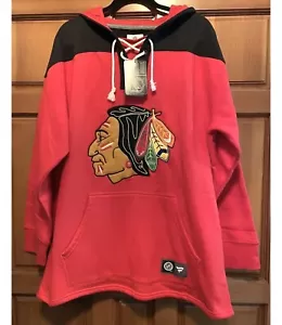 CHICAGO BLACKHAWKS - FANATICS LACE XL FLEECE BREAKAWAY PULLOVER HOODIE Men’s - Picture 1 of 5