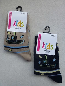 HUDSON boys FASHION submarine calf socks 75% CO size 23-30 socks children's socks - Picture 1 of 3