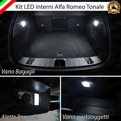 KIT FULL LED INTERNI COMPLETO ALFA ROMEO TONALE CANBUS 6000K BIANCO GHIACCIO - Immagine 1 di 4