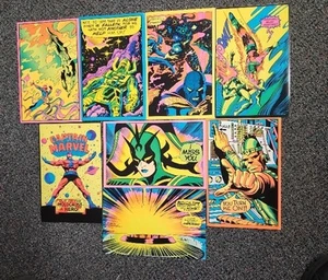 VTG The Third Eye Lot of 8 Marvel Comics 1971 Black Light Greeting Cards New NOS - Picture 1 of 4
