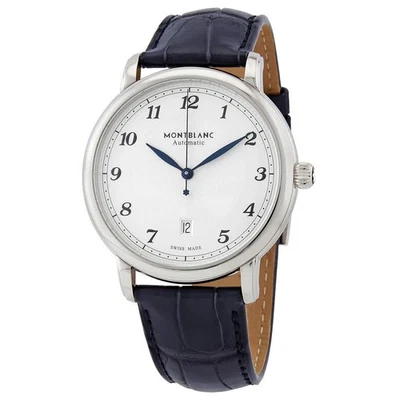 Reloj para hombre Montblanc Star Legacy automático esfera blanca plateada 117575 Foto 1 de 4