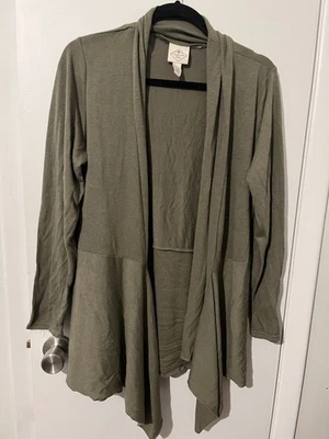 Cárdigan para mujer St John's Bay manga larga oliva claro talla L Foto 1 de 4