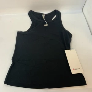 Lululemon Align taillenlanges Racerback-Tanktop schwarz Größe UK 10 US 6 neu - Bild 1 von 9