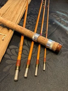 The NAAF Fly & Spinning Rod 1953 Hardys Antique Bamboo Fly Fishing Rod - Picture 1 of 10