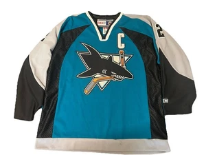 San Jose Sharks Vintage CCM Made In Canada Jersey Patrick Marleau Size L - Picture 1 of 18