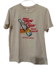 Canvas “Bella Canvas” Topo Chico” Bottled at Source Large T-shirt Beige - Picture 1 of 5