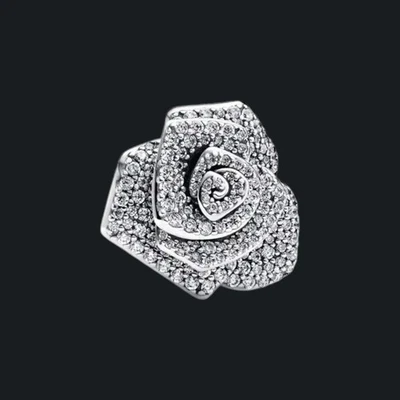 charm pandora grosse rose surdimensionnée poinçon ale s925 - Bild 1 von 4