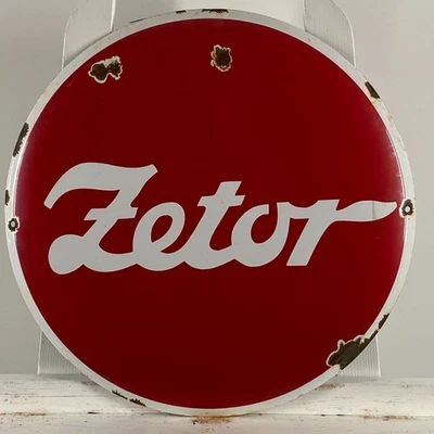 Zetor Emailschild - Ø 41 cm (16,1") - schöner Oldtimer Traktor Eisen Porzellan... - Bild 1 von 4