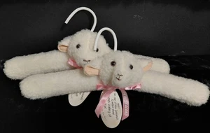 Robbity Bob Lambkins New Zealand Sheep Wolly 13" Baby Toddler Hangers 2pc Lot - Picture 1 of 8