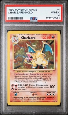 1999 Pokemon Base Set Holo Charizard #4 PSA 4 - Image 1 of 2