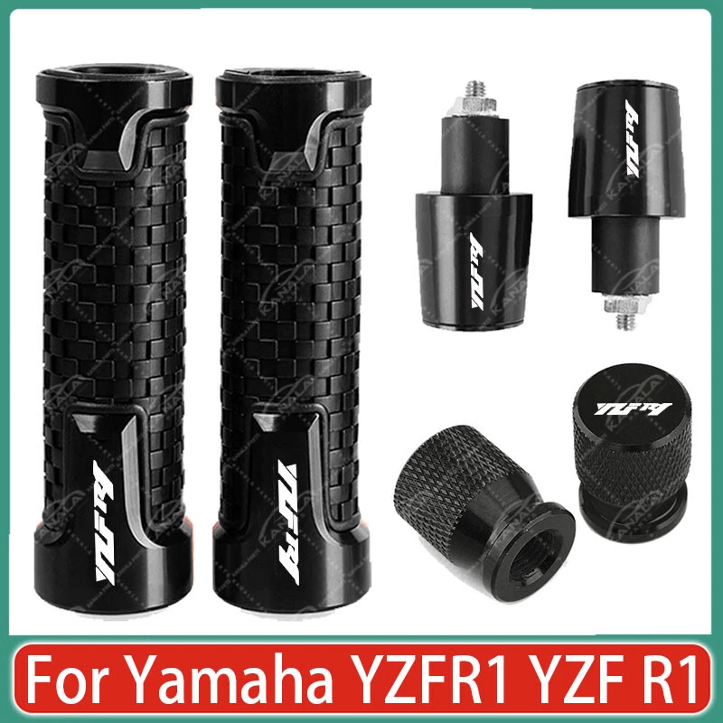 For Yamaha YZFR1 YZF R1 Black Motorcycle Handlebar Grip End Handle Bar Grips New - Image 1 of 1