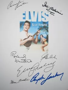 Guión de película firmado azul Hawaii X7 Elvis Presley Angela Lansbury reimpreso invierno - Imagen 1 de 1