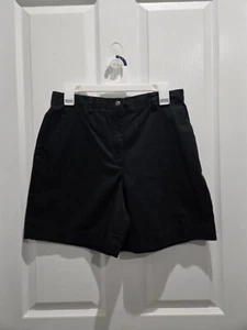 Liz Claiborne 12P Navy Blue and 12P Black shorts  flat front with pockets 2 pair - Picture 1 of 18