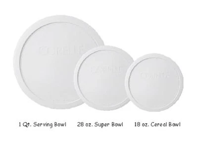 CORNING CORELLE Corelle White Plastic BOWL COVERS Choice of: 1 Qt, 28-oz, 18-oz, Petite, Grab It