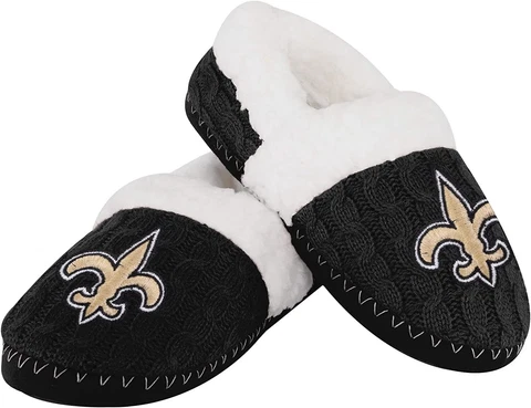 NEW ORLEANS SAINTS---WOMAN'S  SLIPPERS---SIZE S 5-6 Cover