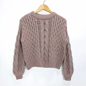 Moon & Madison Größe XS Damen-Pullover Kabelstrick in hellrosa - Bild 1 von 7