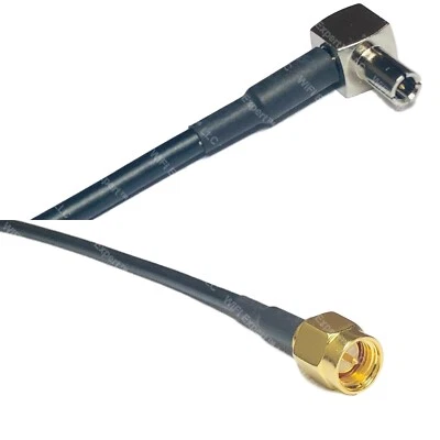 WIFI EXPERT LLC RG174 TS9 ANGLE MALE to SMA MALE Coax RF Cable USA-Ship Lot