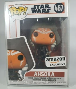 Funko POP! Star Wars The Mandalorian Ahsoka con cappuccio esclusivo Amazon con protezione - Foto 1 di 7