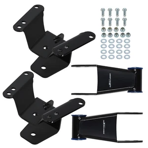 4" Rear Drop Lowering Kit For Chevy C10 1973-87 2WD 2x Shackles & 2x Hangers - Picture 1 of 12