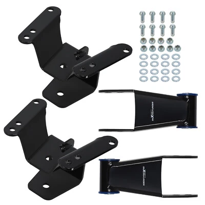 4" Rear Drop Lowering Kit For Chevy C10 1973-87 2WD 2x Shackles & 2x Hangers - Image 1 of 4