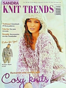 SANDRA KNIT TRENDS Magazine #7 67 designs 1980s vintage Romantic Cuddly Soft - Picture 1 of 12