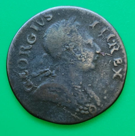 1773 Non-Regal Halfpenny "Aging George" 37-73K LDS 105.4 grains Cover