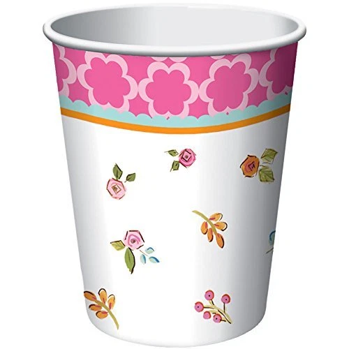 Tea Time 9oz Cups Birthday Party Supplies & Decorations