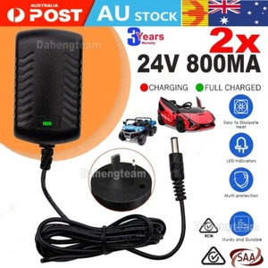 24V Kids Ride on Cars Battery Charger Kids Toy Car Buggy Adapter AU Plug In - Picture 1 of 12
