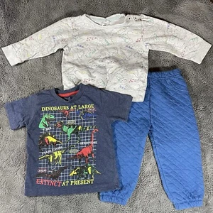 Baby Boy 12-18 Months Blue Zoo Minoti M&Co Outfit Dinosaurs theme - Picture 1 of 16
