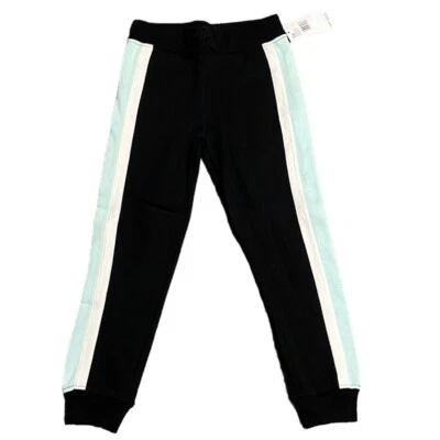 Joggers para niñas talla 7/8 tostadas francesas negro azul a rayas mezcla de algodón NUEVO Foto 1 de 4