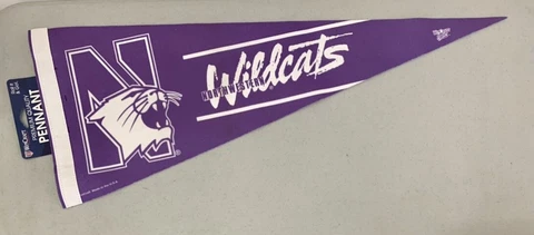 Northwestern University Wildcats 12"x30" Premium Pennant College Room Decor NEW Cover